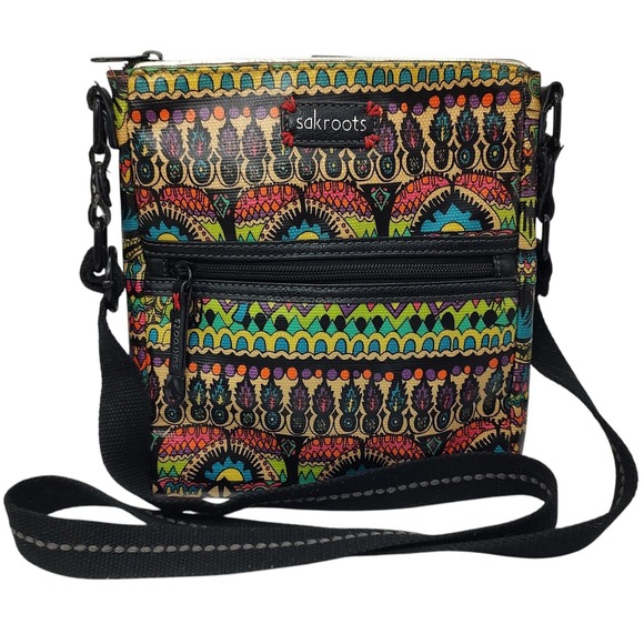 Sakroots Colorful Crossbody Purse Slingbag Detachable Strap Boho Hippie‎ - Picture 1 of 11
